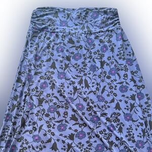 Gilli purple and black floral maxi skirt
